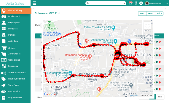 GPS-based Employee Location Tracking